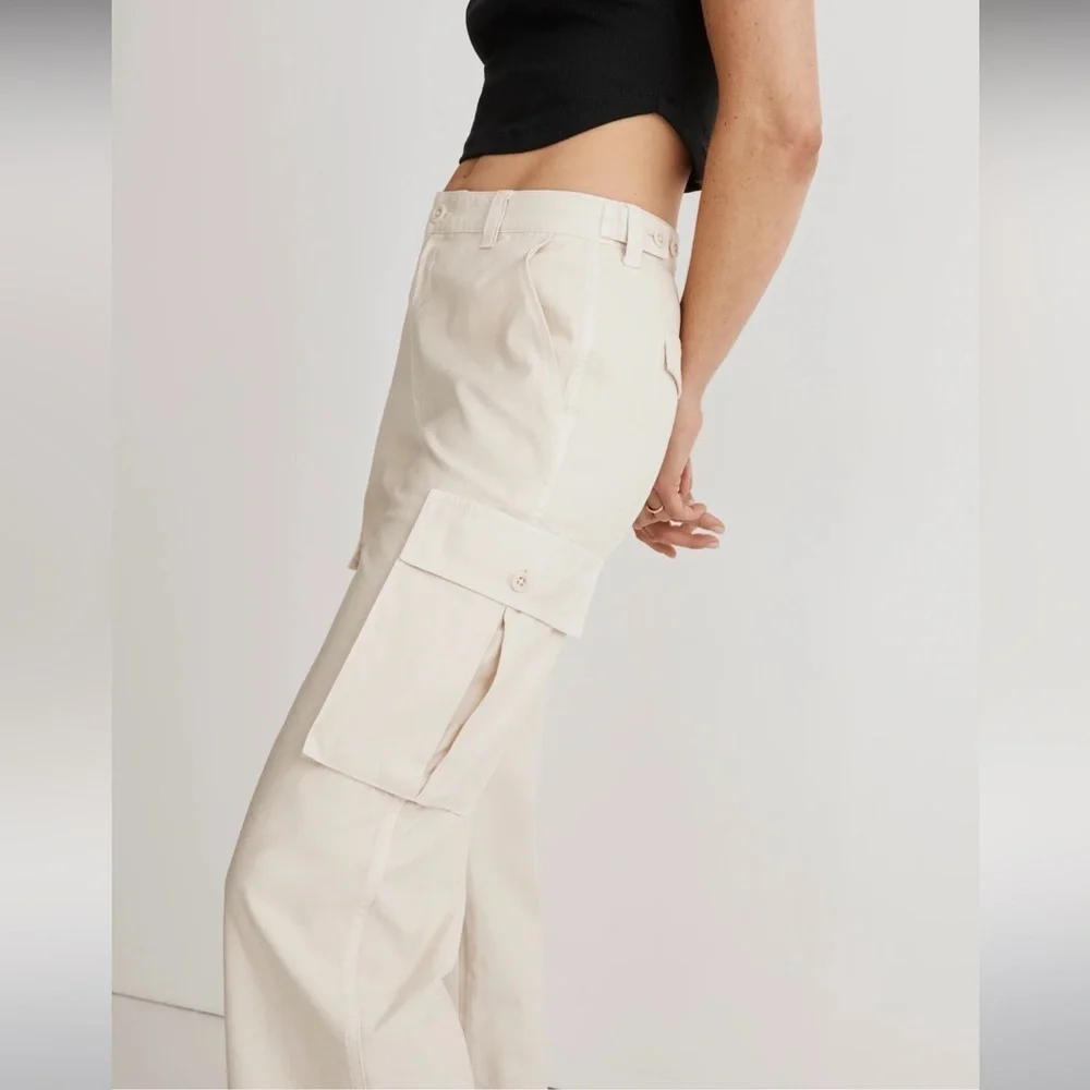 Madewell Garment-Dyed Low-Slung Straight Cargo Pants Size 24 - Picture 4 of 16